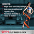 SPRI Flat Bands 3-Pack, Resistance Band Kit Set with 3 Levels for Strength Training and Body Workout