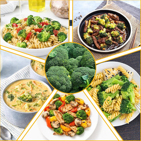 3.17oz Frozen SEAYOFA Freeze Dried Broccoli Florets, Dehydrated Broccoli Vegetables, No Bitter Broccoli Florets