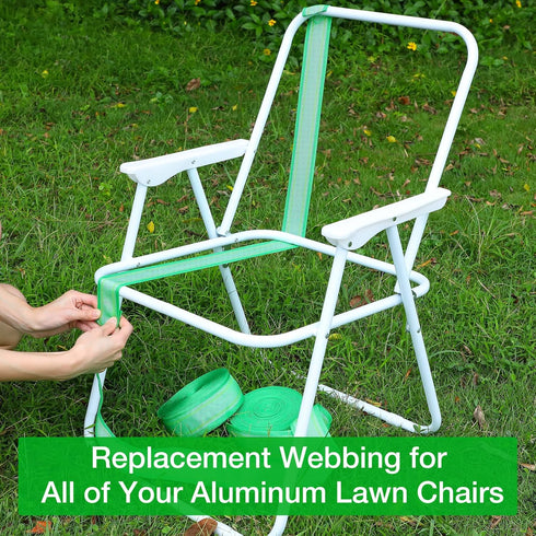 2 2 1/4 Inch 100 HESTYA Rolls x Feet Lawn Chair Webbing Folding Polypropylene Webbing for Outdoor Furniture Seat Repair