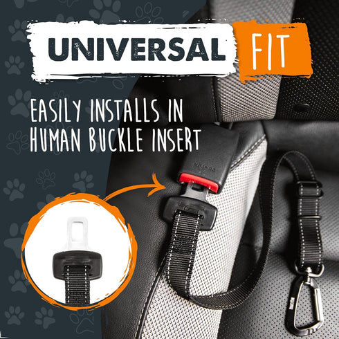 Mighty Paw Dog Seat Belt for Car, Heavy-Duty Design with Aviation Grade Aluminum Carabiner, Adjustable Harness for Pets
