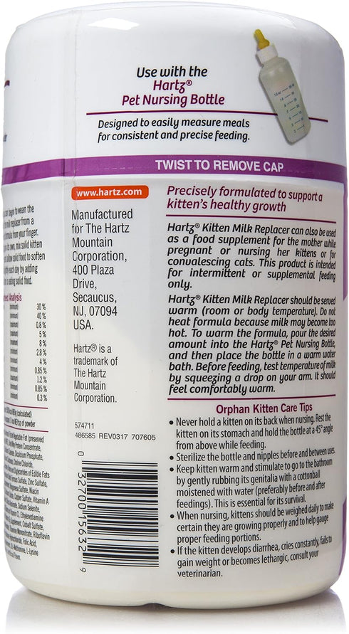 11Oz Hartz Powdered Kitten Milk Replacer Formula