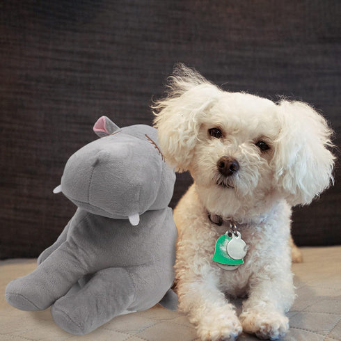 3T group Heartbeat Puppy Toy, Stuffed Animal with Heartbeat for Calming Sleep Aid and Anxiety Relief (Gray)