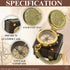 Handmade Brass Antique Compass with Leather Case Vintage Finish Functional Pocket Navigation Tool for Travel, Hiking