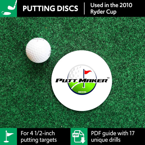 Golf Training Disk Accessories Pack, Putting Discs for Practice Aid, Made in USA