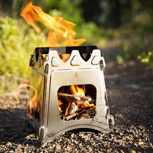 WoodFlame Ultra Lightweight Portable Camping Stove, Backpacking Wood Burning Stove with Carry Case