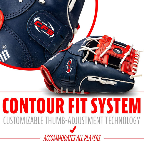 Franklin Sports Adult + Youth Baseball + Softball Gloves - Field Master Right + Left Hand Mitts