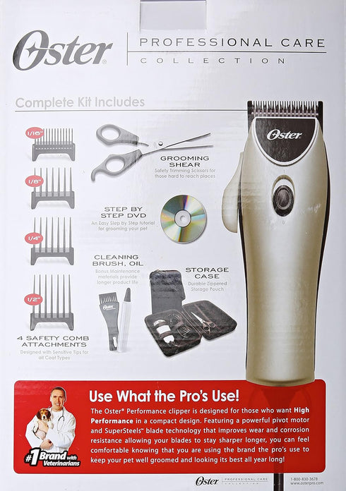 (078033-000-000) Oster Performance Pet Clipper Kit for In-Home Grooming