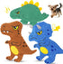 KIPRITII Dinosaur No-Stuffing Dog Squeaky Toys to Keep Dogs Busy, 3-Pack Puppy