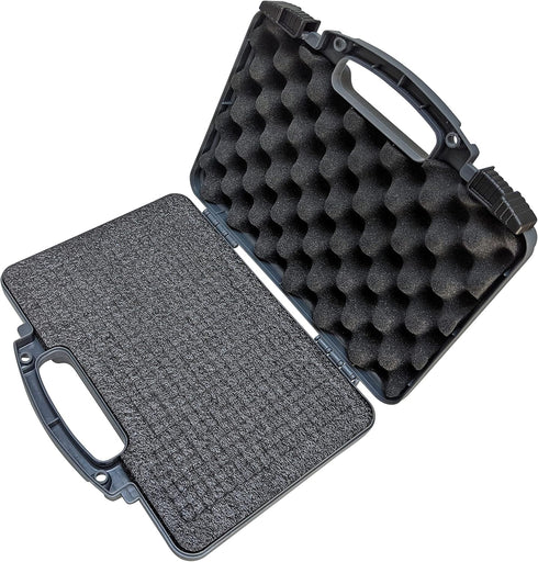 Tactical Hard Pistol Case with Dual-Lock System, Waterproof EPE Foam for Handgun Storage, Travel-Friendly