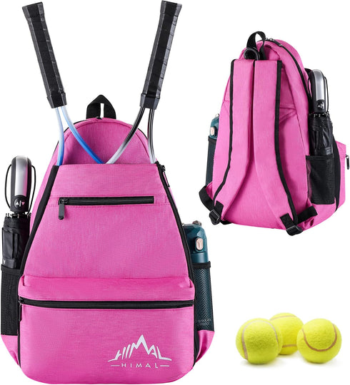 Himal Outdoors Tennis Backpack - Large Storage for 2 Rackets and Necessities, Suitable for All Ages