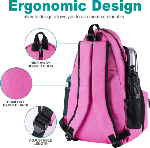 Himal Outdoors Tennis Backpack - Large Storage for 2 Rackets and Necessities, Suitable for All Ages