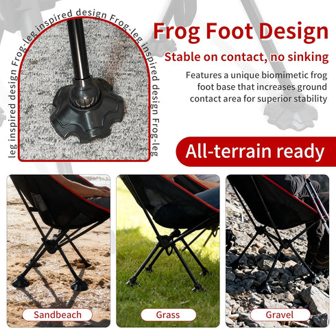 Lightweight Folding Lawn Chairs with Carry Bag,Stable and Sturdy Camping Chair with Back Support, Suitable for Fishing