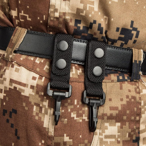 LUITON Duty Belt Keeper with Key Holder for 2¼" Wide Belt, Nylon Keychain Police Key Strap Keeper with Snap Clip
