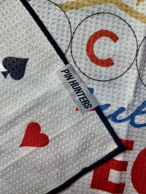 Pin Hunters Las Vegas Golf Towel - Premium Microfiber Waffle Towel with Clip, Unique Gift for Golf Lovers