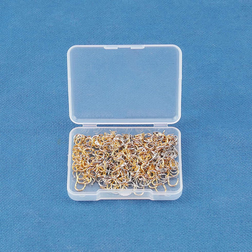 SUPERFINDINGS 300pcs Fishing Spinner Clevis, U-Shaped Brass Links for Lure Making Fishing Accessories