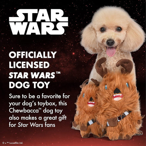 Star Wars for Pets Dog Toy Chewbacca Reindeer Squeaky Dog Chew Toy | Soft Plush Dog Toy, Squeaky Dog Toy | Holiday Dog Toy Star Wars Plush Toys, Chewbacca Dog Toy | Small Dog Toy 6 Inch (FF24146)