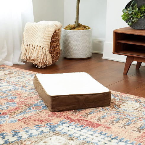 South Pine Porch Ollie Orthopedic Rectangle Foam Dog Bed, Extra Small (24" x 18"), Latte