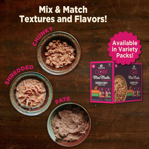 3-Ounce (Pack 12) Wellness CORE Natural Grain Free Small Breed Mini Meals Wet Dog Food, Pate Beef & Chicken Dinner