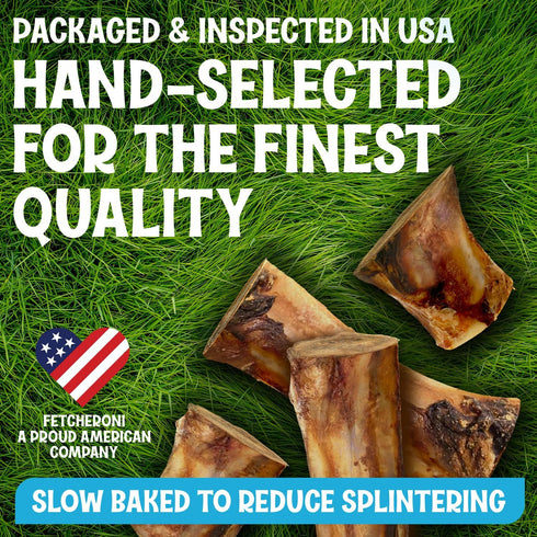 3" (12 Pack) Beef Marrow Bones for Dogs, Bone, Long Lasting Stuffed Treats, Tasty and Healthy Snack for Small