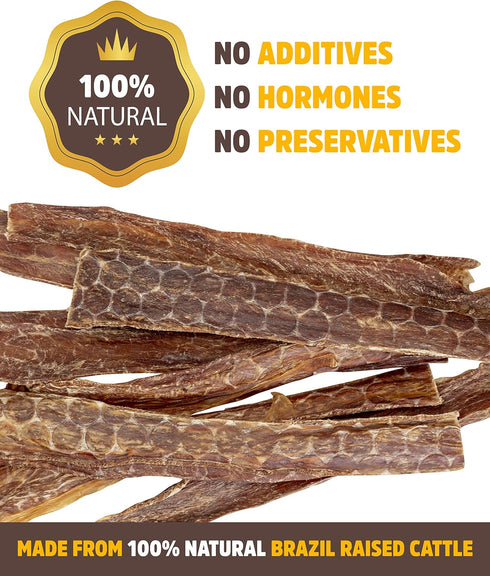 Beef Esophagus Dog Treats, Grass Fed, All Natural Jerky Chews, 12 Inch, 1 Pound Bag