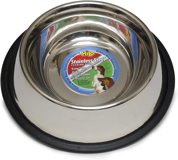 Hilo Stainless Steel Non-Skid Pet Feeding Dish - 32 oz