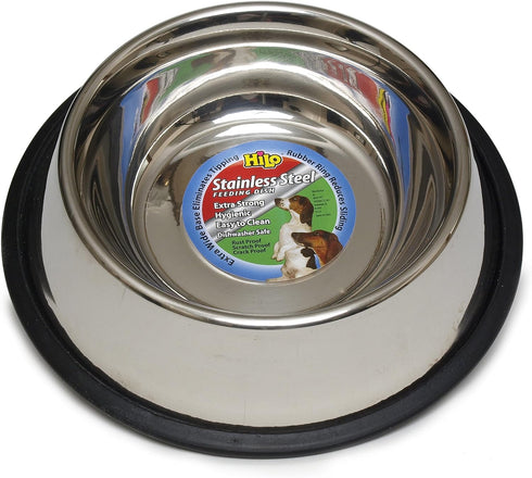 Hilo Stainless Steel Non-Skid Pet Feeding Dish, 24 oz