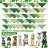 100 Paterr Pieces Dog Bandanas Bulk St. Patrick's Day Pet Handkerchief Shamrocks Soft Triangle Bibs Cute Kerchief