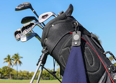 Magnetic Golf Towels with Clip & Ultra Strong Magnet, Waffle Weave Microfiber Towel for Golf Bags & Carts, Navy