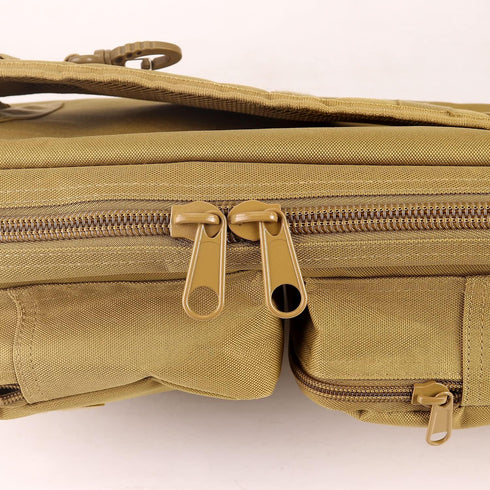wolfslaves 24" Tactical MP5 Sling Bag, New Shoulder Gear Army Backpack, Black MPS Hunting Cross Bag, Flat Dark Earth Tan