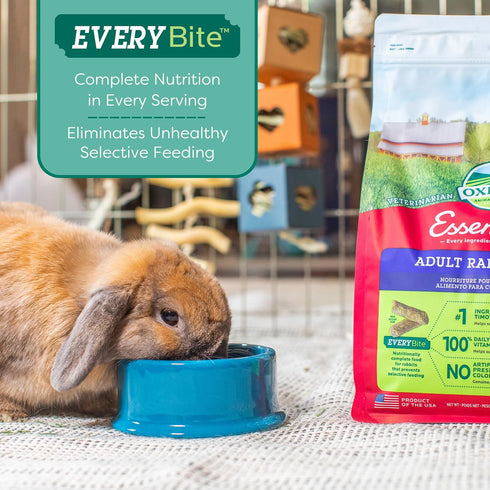 Oxbow Essentials Adult Rabbit Food - All Natural Pellets - Veterinarian Recommended - 5 lb.