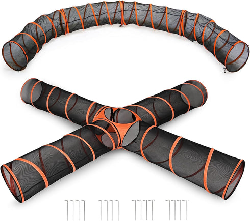Hide N Side Kids Play Tunnels, Indoor Outdoor Crawl through Tunnel for Kids Dog Toddler Babies Children, Pop up Tunnel