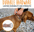 Mighty Paw Dog Lite Collar - Genuine Distressed Real Leather, Modern Designer Look, Lite Brown
