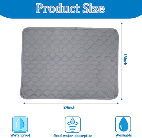 18'x 24', Washable Dog Pee Pad - Waterproof Non-Slip Potty Training Pad for Dogs and Cats, Fast Drying, Leak-Proof