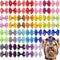 PET SHOW 20 Pairs Big Bowknot Dog Hair Bow Clips with French Barrette for Small, Medium, Large Dogs