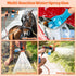 MALLMALL6 2 10-in-1 Nozzle 8.2Ft Dog Washing Hose Attachment with Pet Grooming Glove & Soap Dispenser, Spray Modes Foam