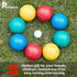 84mm Set, Set 8 1 Pointyard Bocce Ball Outdoor Games for Adults and Family, Backyard Ball with PE Bocce Balls & Pallino