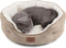 Bedsure Dog Beds for Small Dogs, Round Cat Beds for Indoor Cats, Washable Pet Bed with Slip-Resistant Bottom, 20