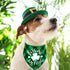 St. Patrick's Day Dog Bandana - Holiday Buffalo Plaid Scarfs for Small, Medium, Large Dogs