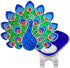 Peacock Golf Ball Marker with Heavy Glitter | Hat Clip Included | Birdie Themed Accessory | Great for Any Age Golfer