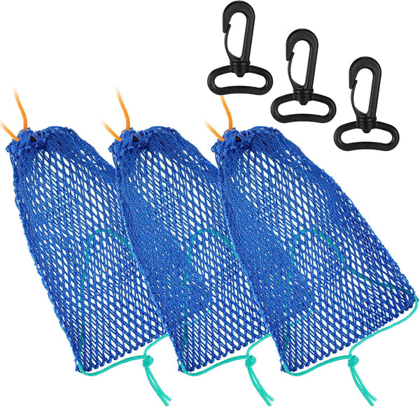 Skylety 3 Pieces Crab Trap Bait Bags Outdoor Sports Style with 3