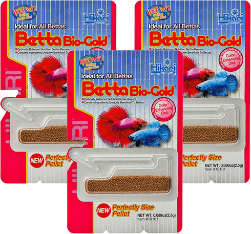 Hikari Betta Bio-Gold Baby Pellets - Fish Food Bundle Bonus Pack, 3 Pack