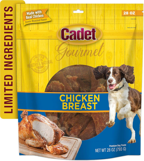 (28 oz.) Cadet Gourmet Chicken Breast Dog Treats - Healthy & Natural Chicken Dog Training Treats for Small & Large Dogs