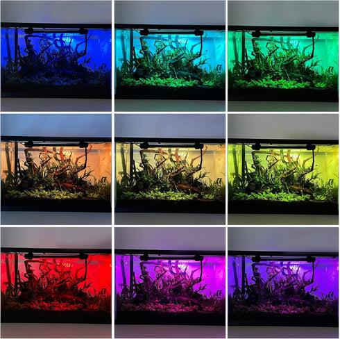 NICREW Submersible RGB Aquarium Light, Multicolor LED Light with Timer and Remote Controller, 11 Inches