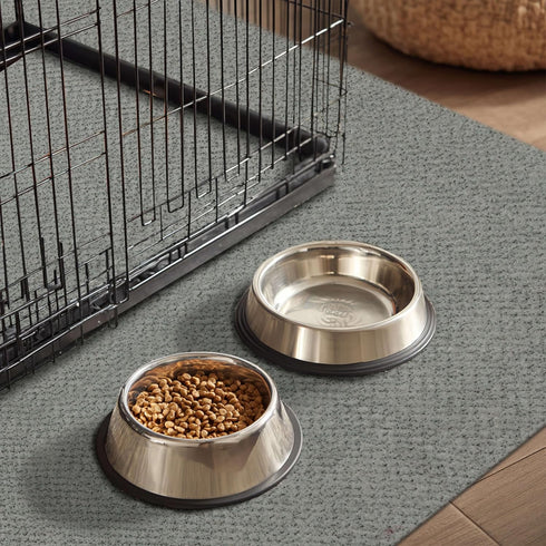 5' 7' Mohawk Home Pet Play Pen Moisture Barrier Mat Utility Solid Gray X Other Perfect for Kitchen, Living Room, Kids