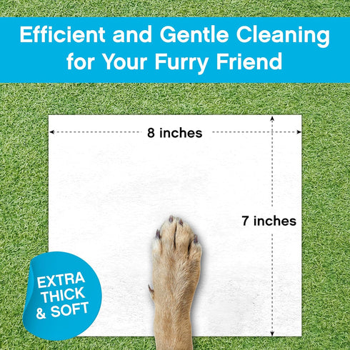 NonScents 75 Deodorizing & Cleaning Dog Grooming Wipes - Fragrance-Free Pet Wipes for Dogs, Unscented for Quick Baths
