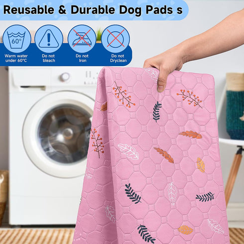 2-Pack 36" 48" Sunheir Extra Large Reusable Dog Mat for Floor, Dog Playpen, Non-Slip Waterproof Super Absorbent