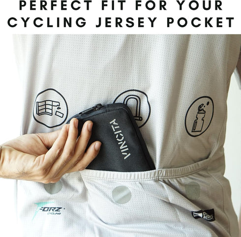 Vincita Essentials Case Tarpaulin - Cycling Wallet for Road Bike Cyclist, Tough Water-Repellant Fabric Storage Pouch