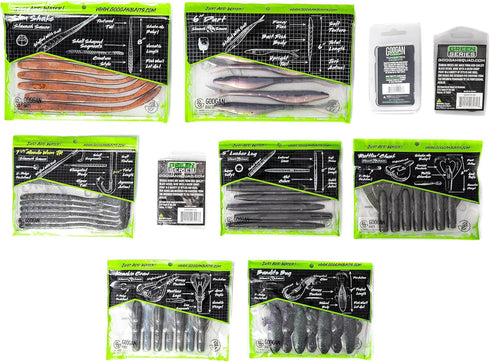 Googan Squad Lake Fishing Bundle - Bass Fishing Lures, Soft Bait, Fishing Gear with Tackle Box for Year-Round Fishing