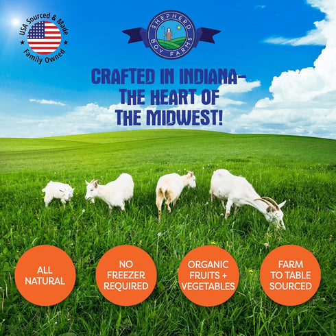 Freeze Dried Raw Goat Milk with Probiotics for Dogs & Cats, Organic USA Veggies & Fruits, High Protein Food Toppers