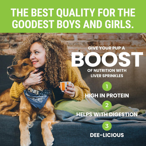 etta says! Liver Sprinkles for Dogs - High Protein Food Topper - 100% Natural Made in USA (Pack of 3)